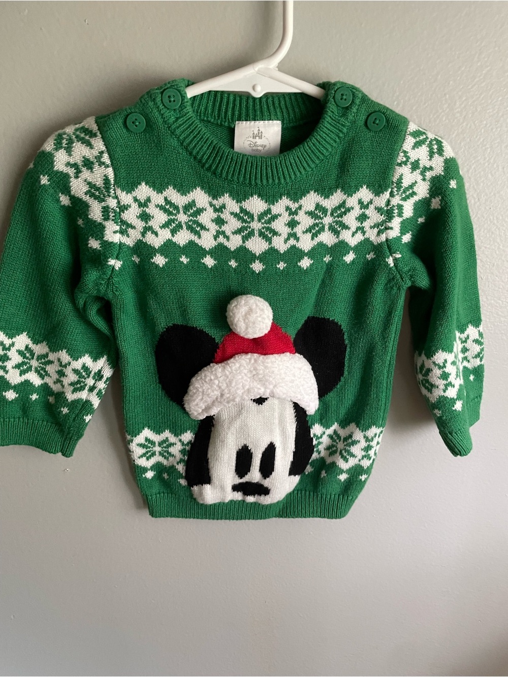 12/18 Months Disney Christmas Mickey Sweater